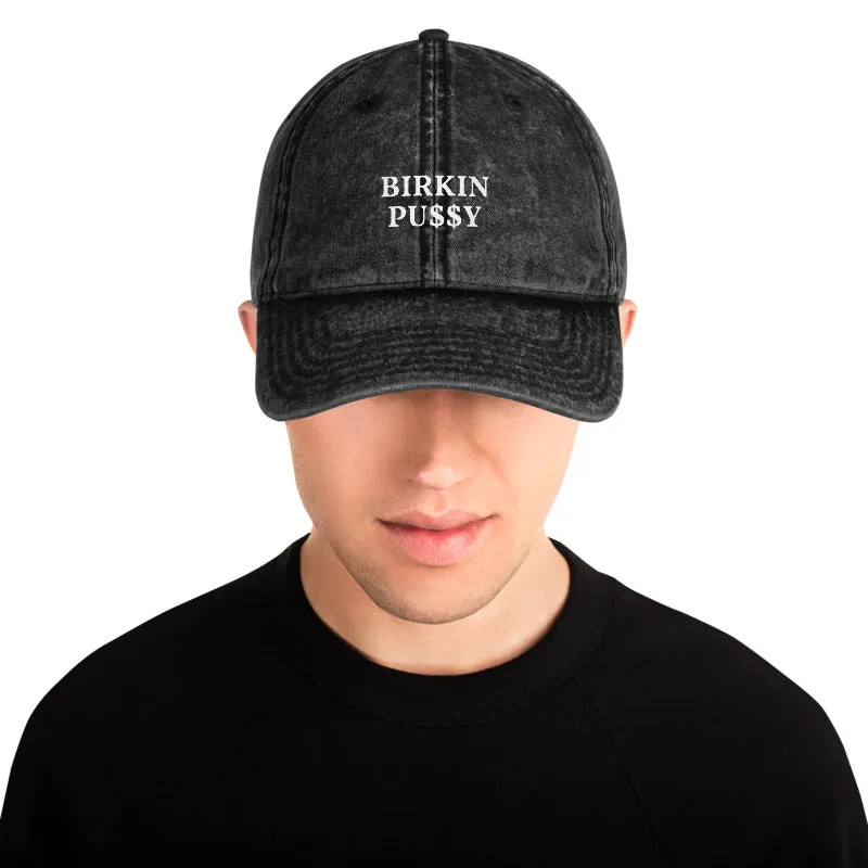 "BIRKIN KITTY" Twill Vintage Cotton Dad Hat
