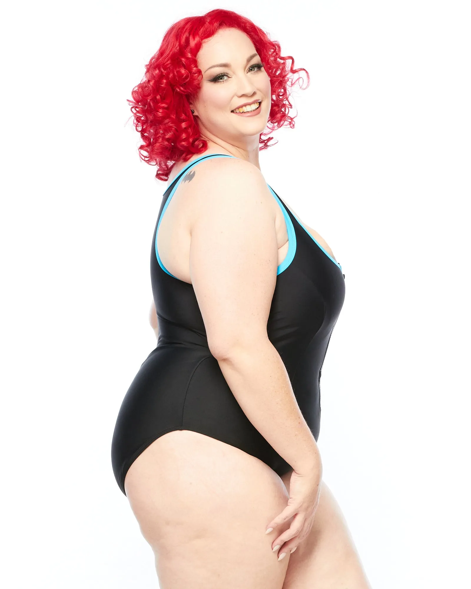 Racer Back Swimsuit Zip (E-G) - Aqua Trim