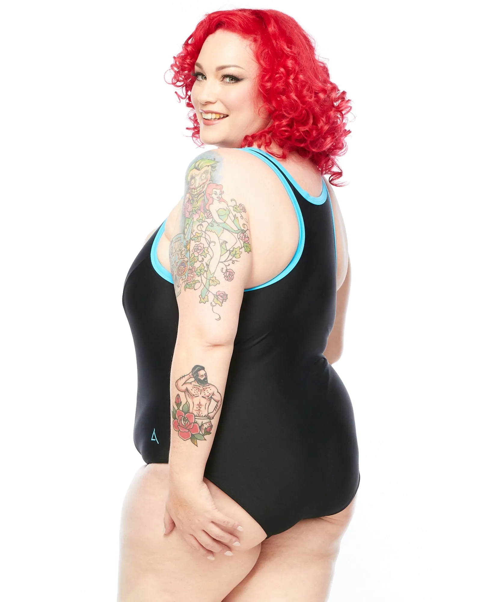 Racer Back Swimsuit Zip (E-G) - Aqua Trim
