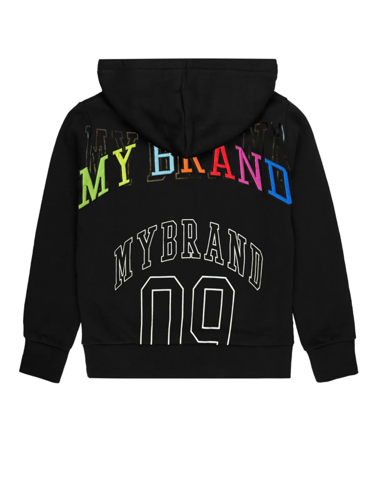 RAINBOW CAPSULE WITH TEXT JOGGINGSUIT | BLACK