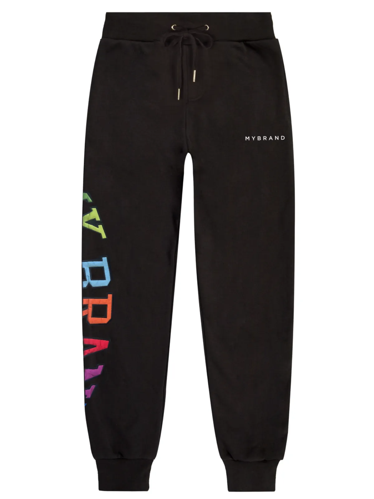 RAINBOW CAPSULE WITH TEXT JOGGINGSUIT | BLACK