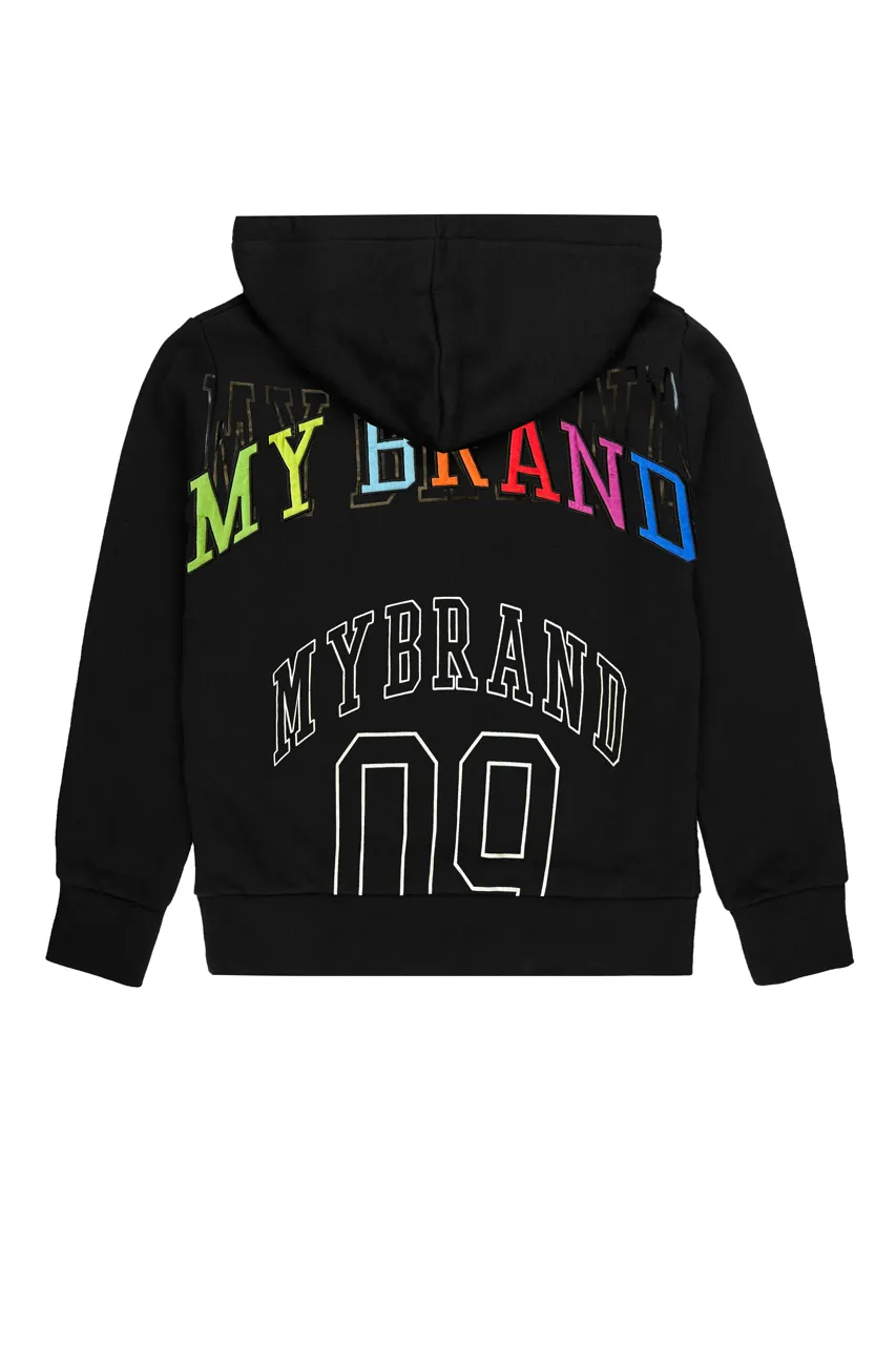 RAINBOW CAPSULE WITH TEXT JOGGINGSUIT | BLACK