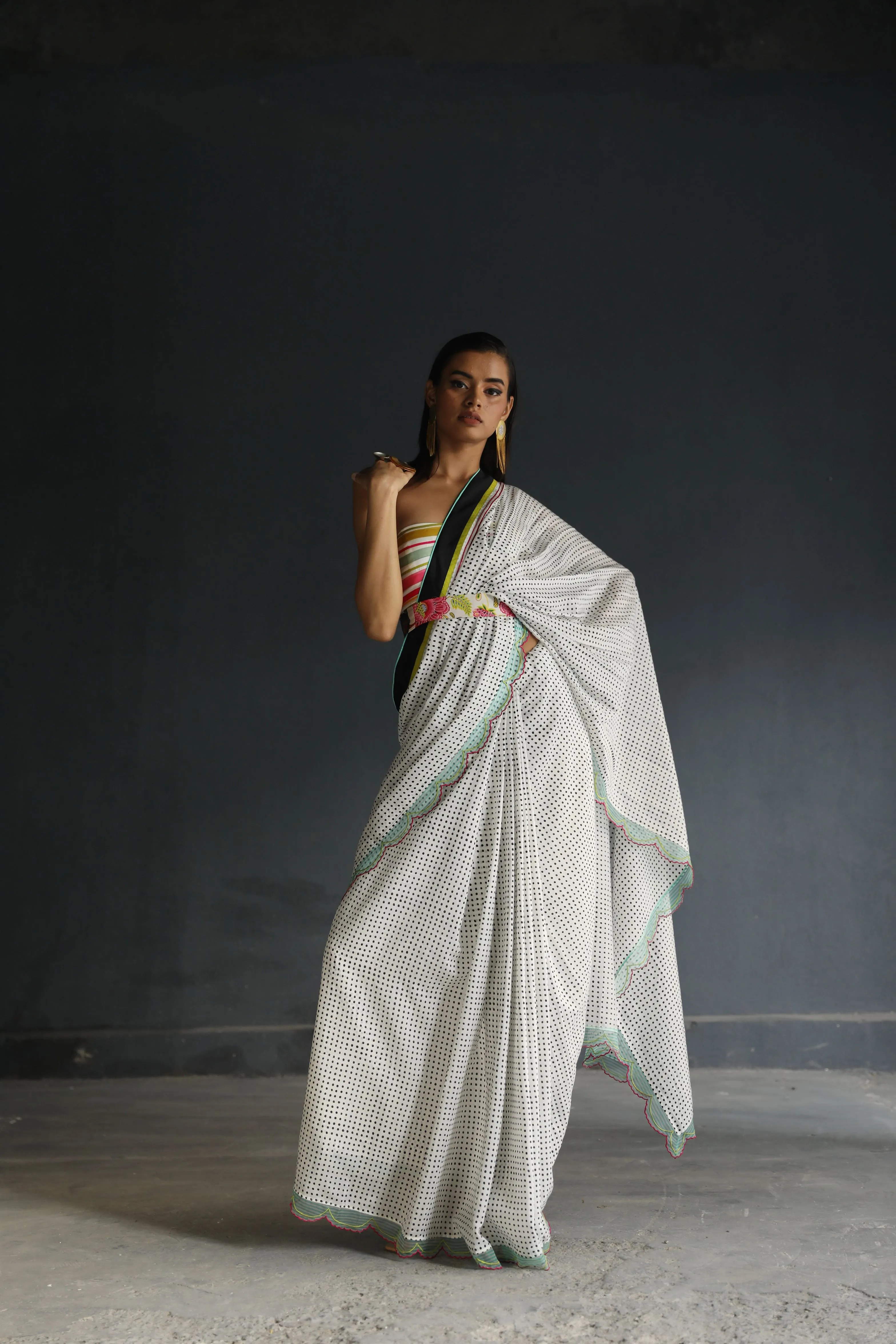 Raji Ramniq I Love To Dot I Cotton Silk Ensemble I Polka 109