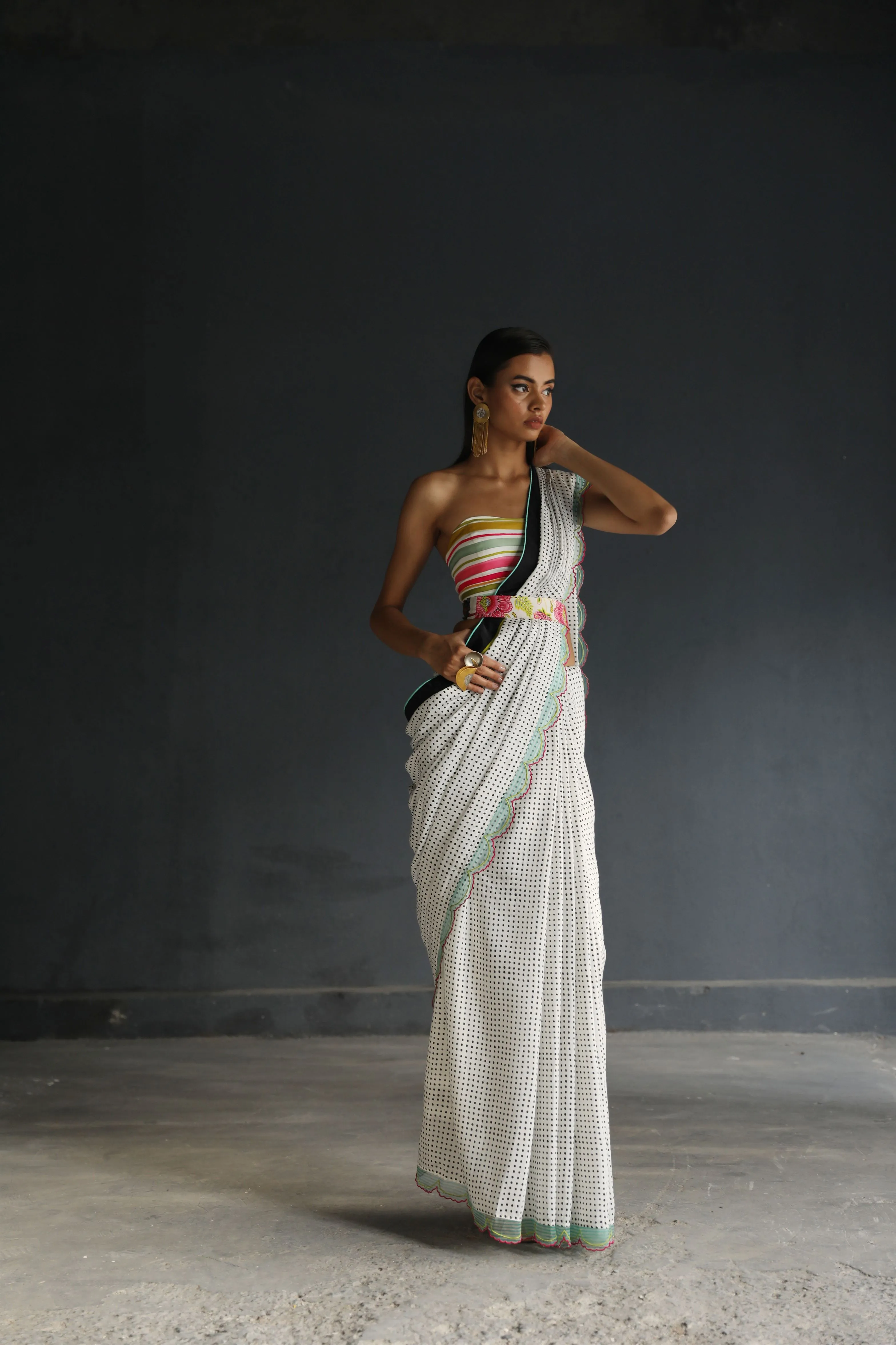 Raji Ramniq I Love To Dot I Cotton Silk Ensemble I Polka 109