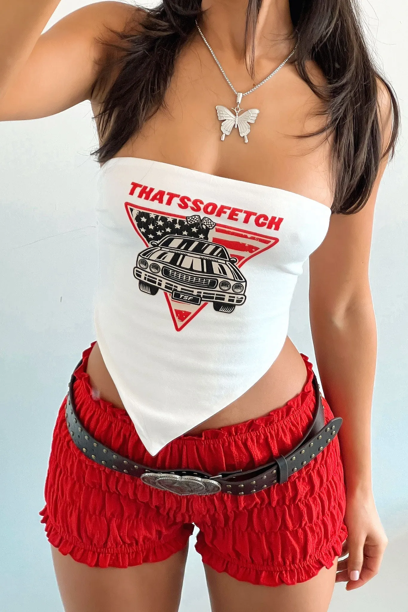 Ranch Strapless Top - White