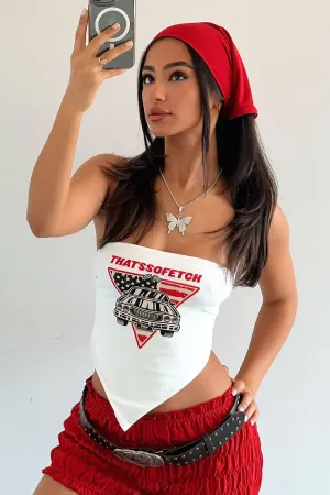 Ranch Strapless Top - White