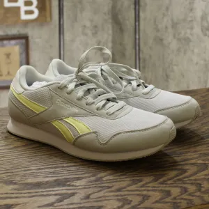 Reebok Women's Classic Lace Up Jogger Sneakers Gray/ Lemon/ White 7-1/2