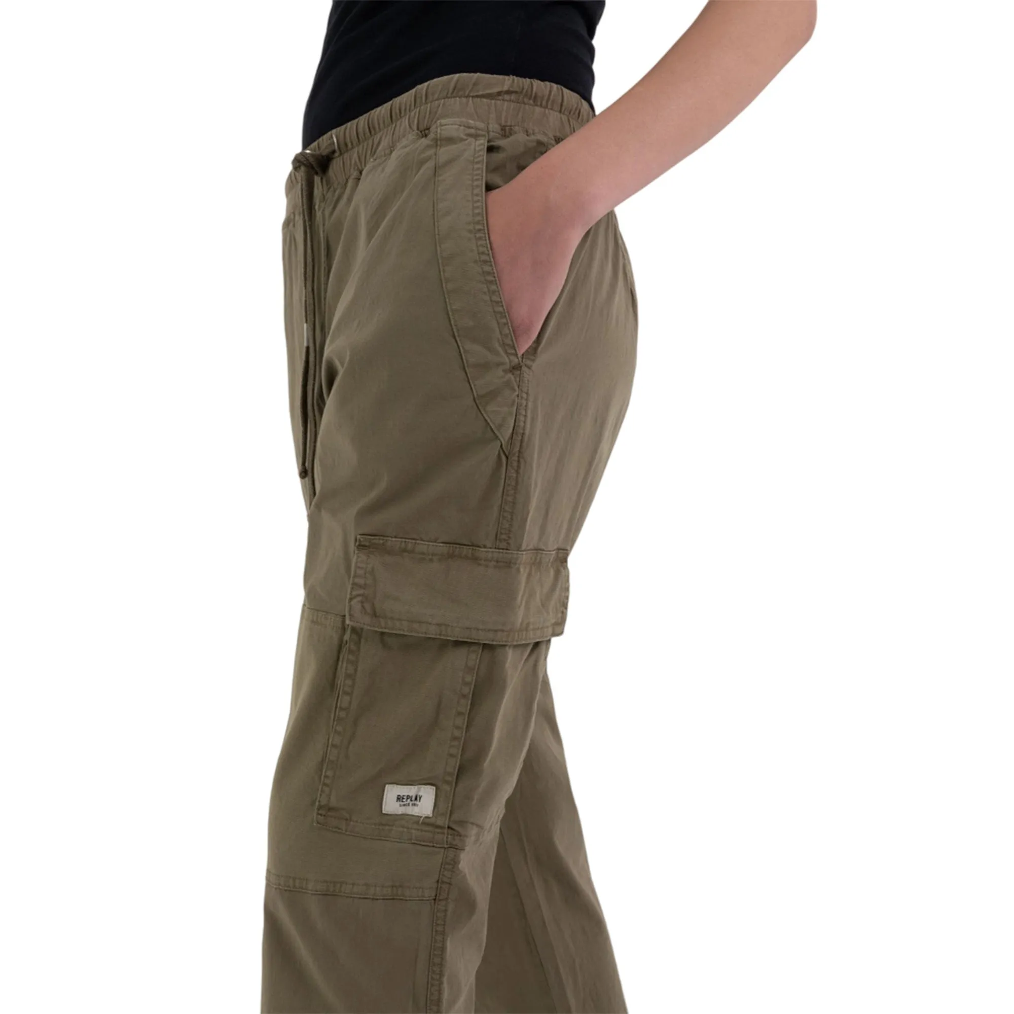 Replay Women's Poplin Cargo Trousers