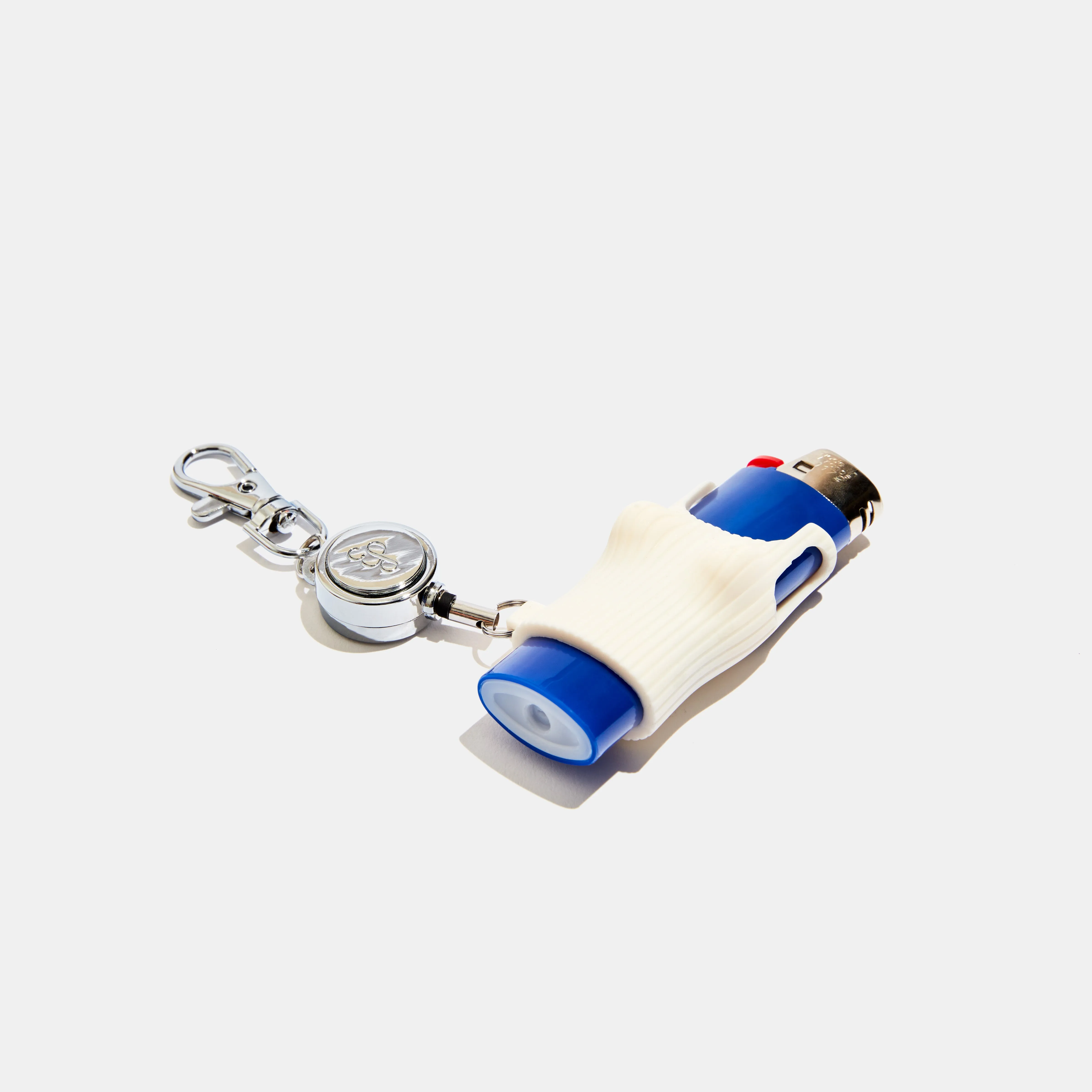 Retractable Lighter Keychain in Cream Tank