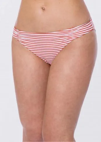 Reversible Brief Bikini Bottom- Floral/Stripe