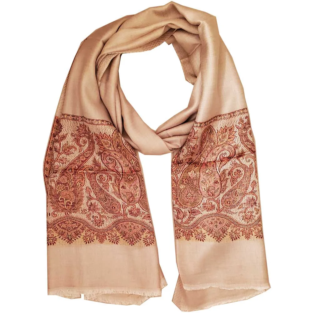 Reversible Faux Pashmina Fabric Silk Rayon Blend Paisley Print Scarf Shawl