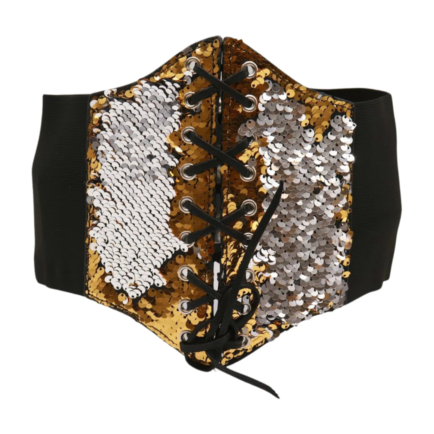 Reversible Gold & Silver Sequin Corset