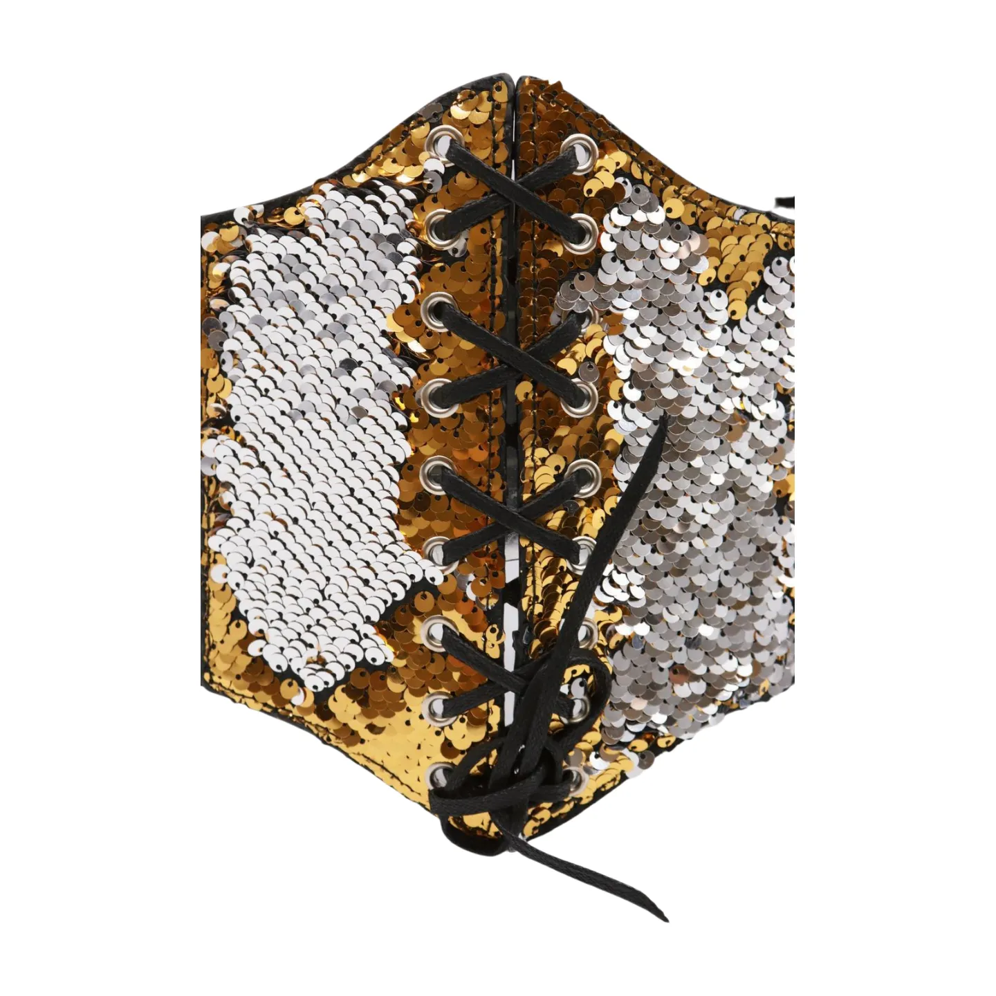Reversible Gold & Silver Sequin Corset
