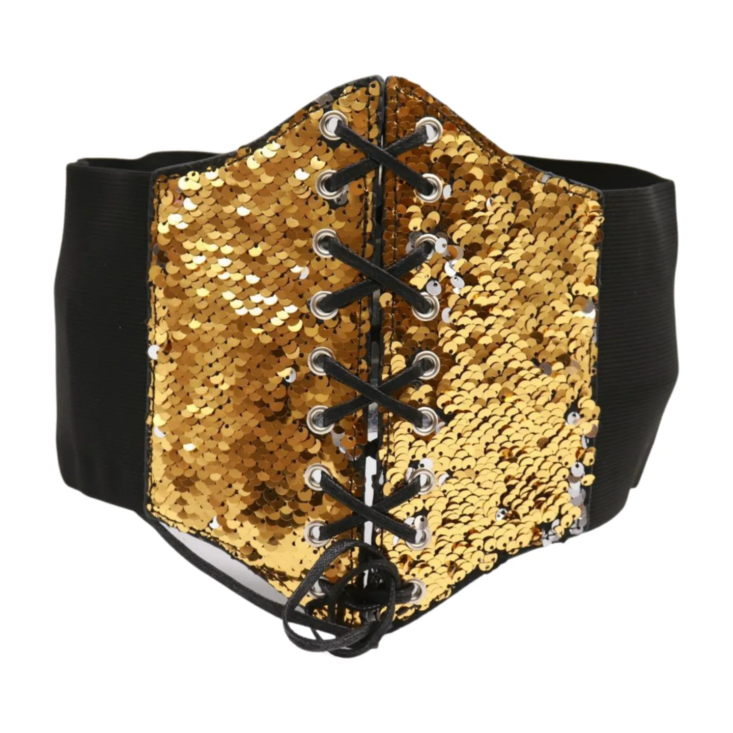 Reversible Gold & Silver Sequin Corset