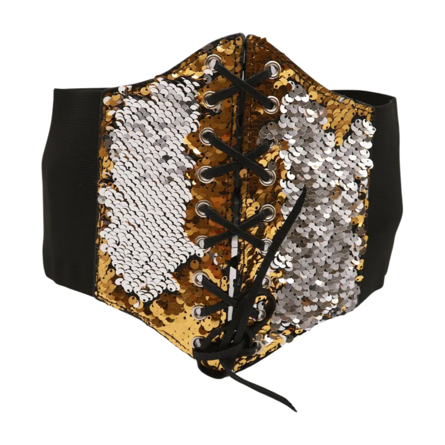 Reversible Gold & Silver Sequin Corset