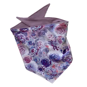Reversible Lavender and Pastel Rose Print Dog Swim scARF