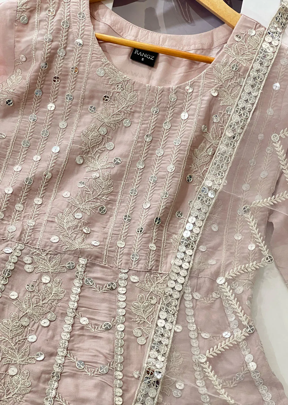 RGZ1402 Readymade Baby Pink Linen Dress