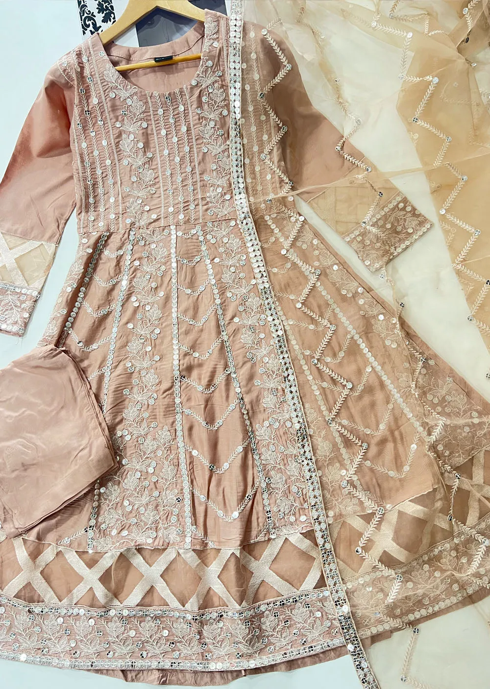 RGZ1402 Readymade Peach Linen Dress