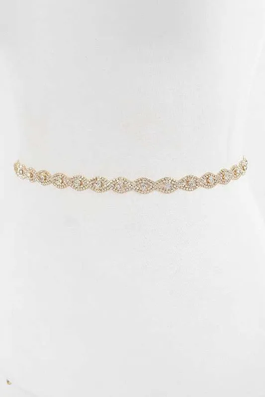 Rhinestone Fashion Chain Belt