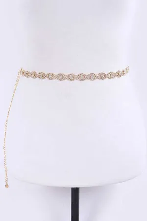 Rhinestone Fashion Chain Belt