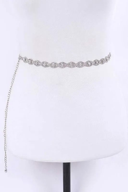 Rhinestone Fashion Chain Belt