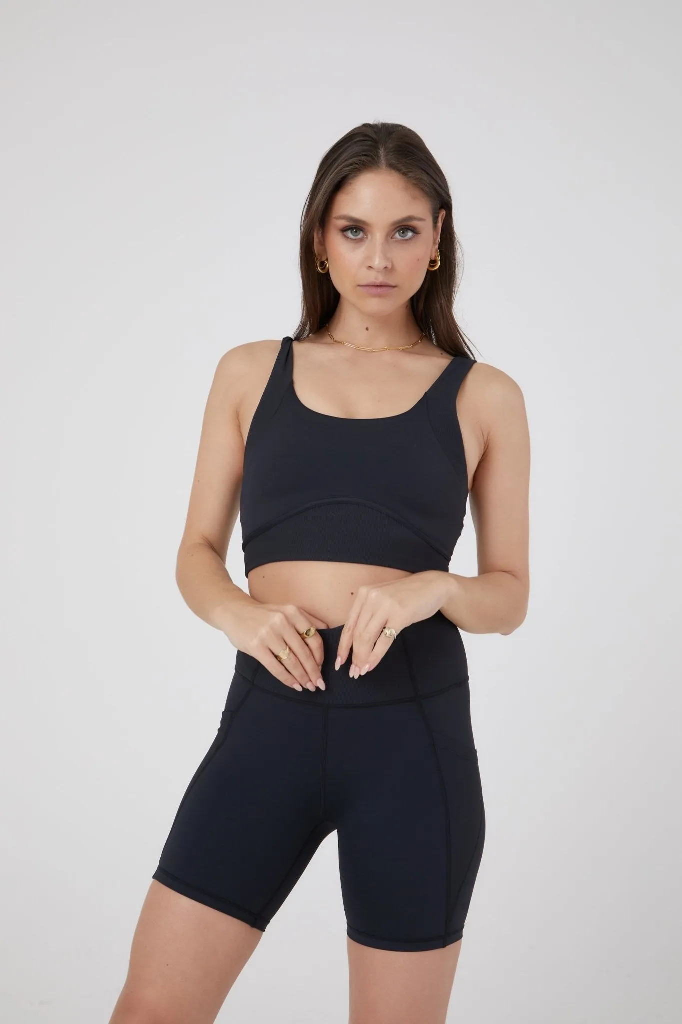 Ribbed Contrast Bike Short