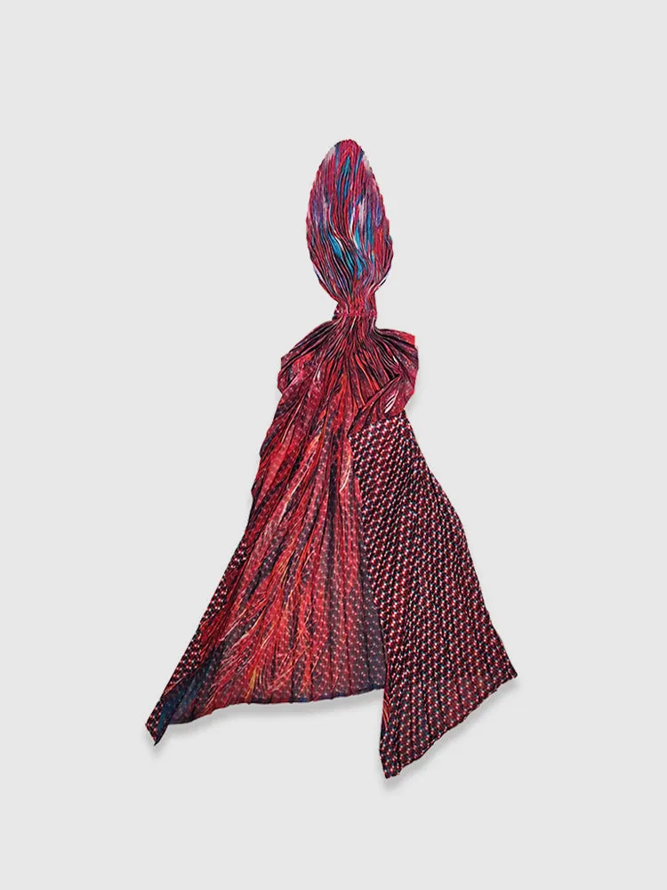 Rising Phoenix Cinch-Pleated Scarf