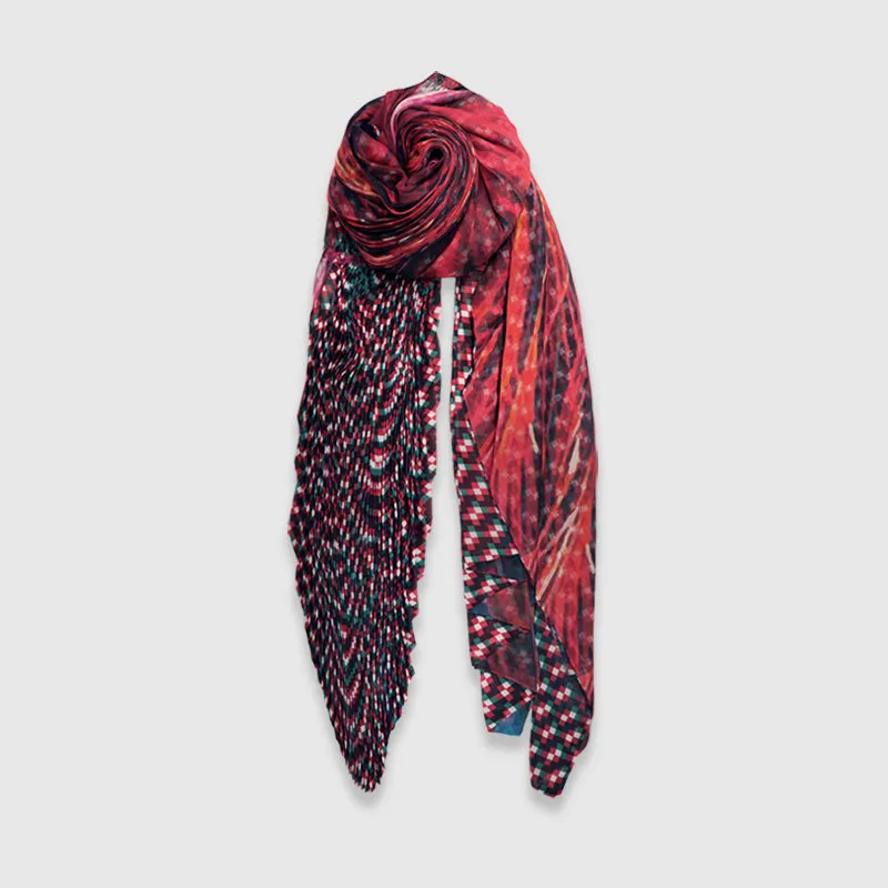 Rising Phoenix Cinch-Pleated Scarf