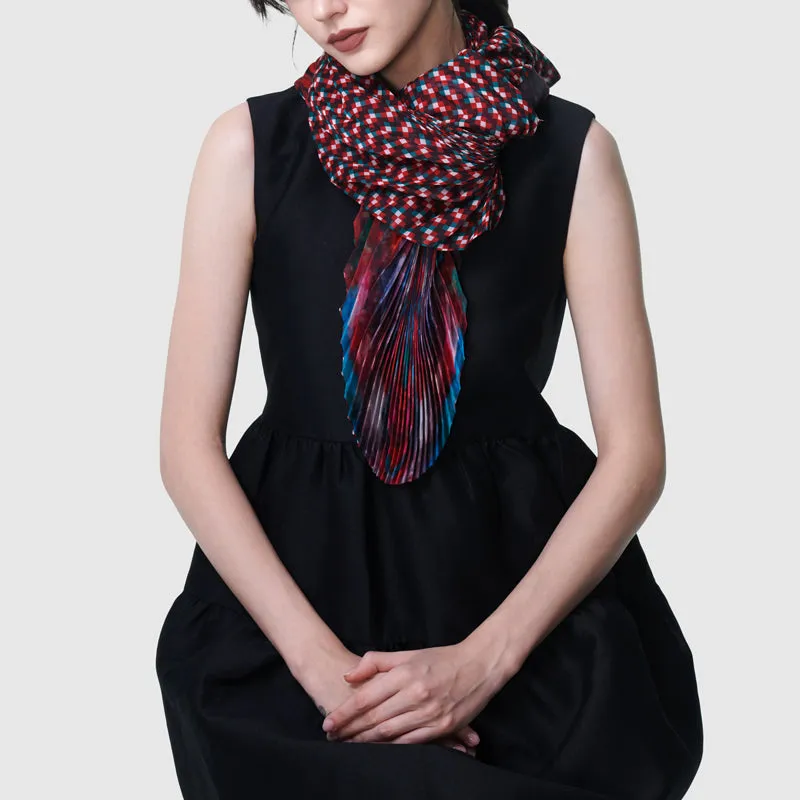 Rising Phoenix Cinch-Pleated Scarf