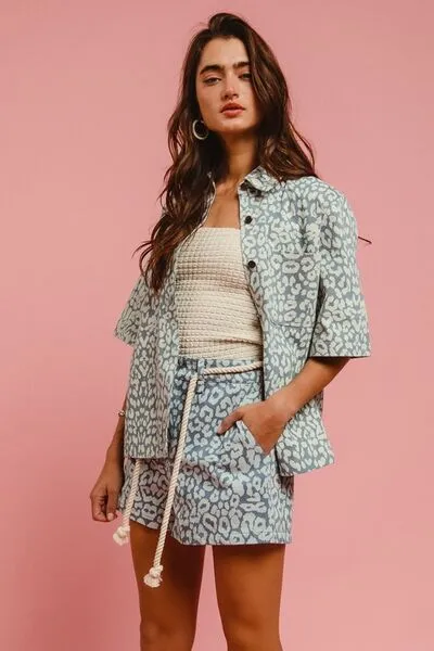 Rope 'Em In Leopard Shorts