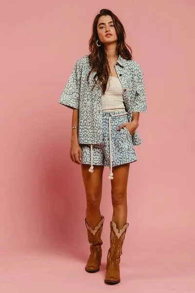 Rope 'Em In Leopard Shorts