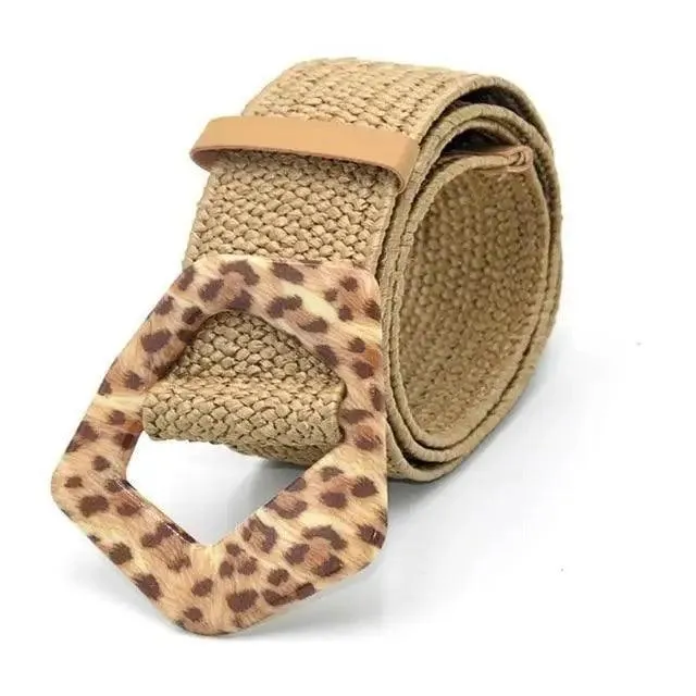 Round Wooden Smooth Buckle Waistbands For Women Vintage Design Skinny Dress Belt Charming Gift For Ladies