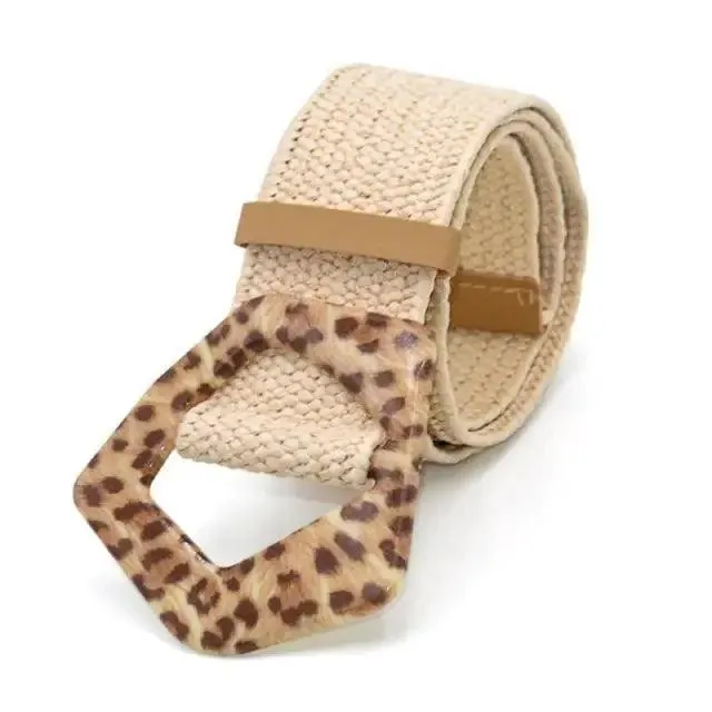 Round Wooden Smooth Buckle Waistbands For Women Vintage Design Skinny Dress Belt Charming Gift For Ladies