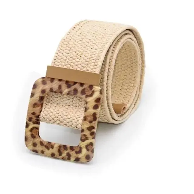 Round Wooden Smooth Buckle Waistbands For Women Vintage Design Skinny Dress Belt Charming Gift For Ladies