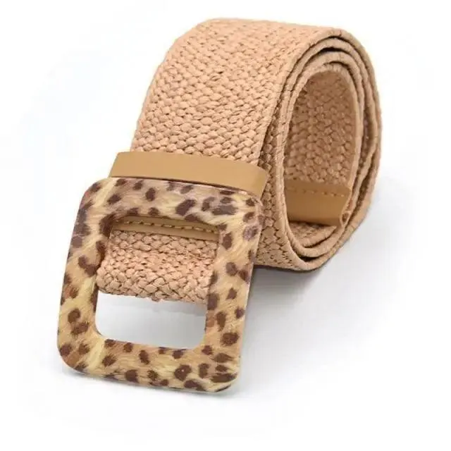 Round Wooden Smooth Buckle Waistbands For Women Vintage Design Skinny Dress Belt Charming Gift For Ladies