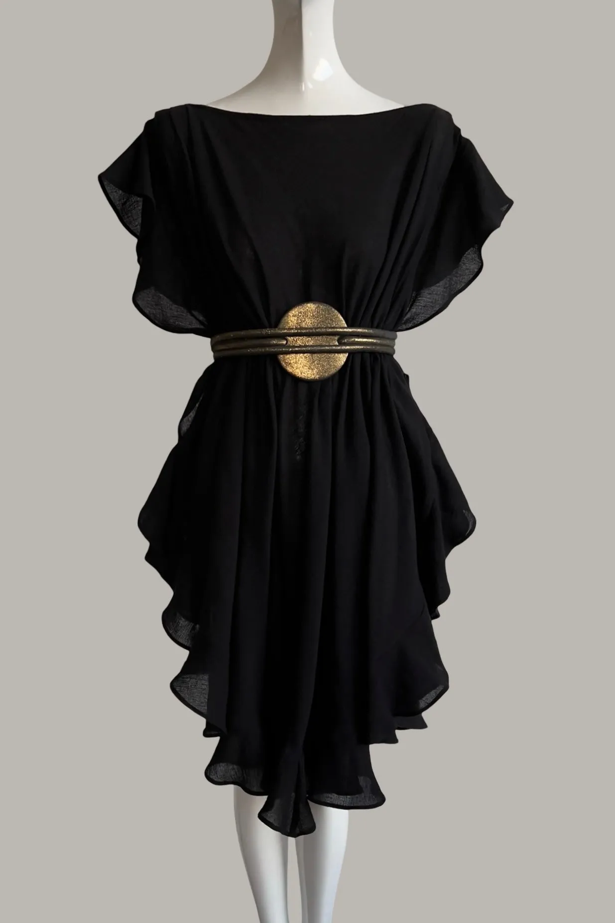 Ruffle Kaftan Short Version with Oval Obi {Made to Order}