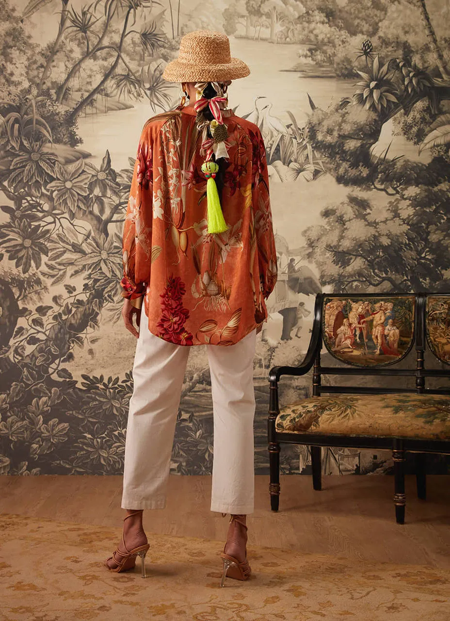 Rust printed tunic and pant