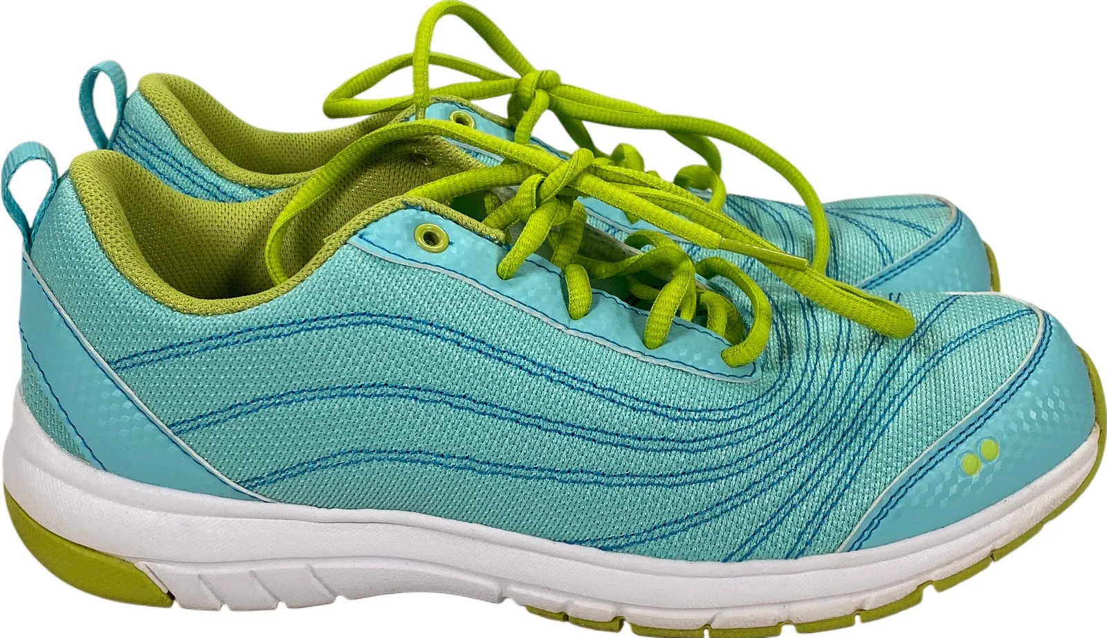 Ryka Women’s Blue/Green Continuum Lace Up Athletic Shoes - 7.5