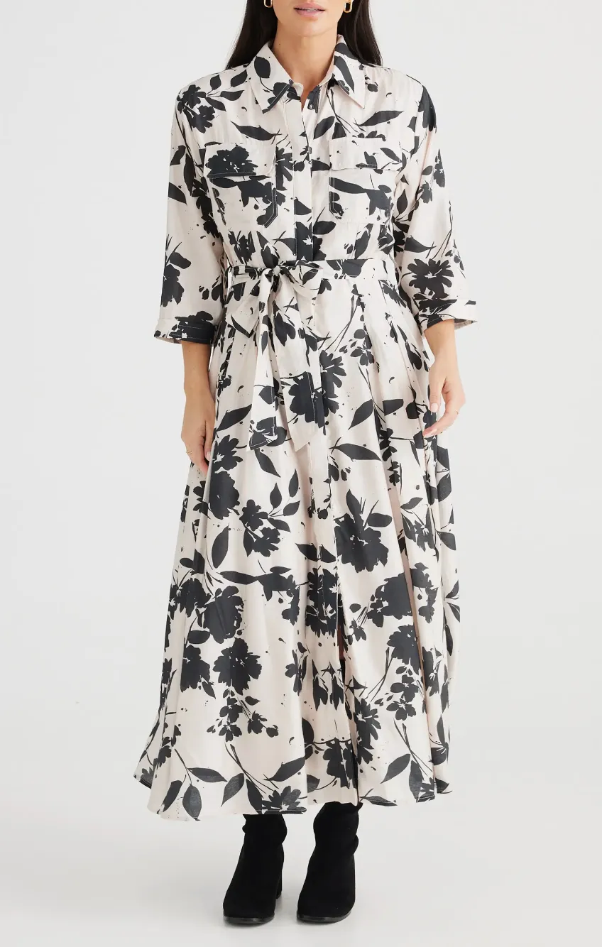 SALE Rossellini Floral Print Shirtdress