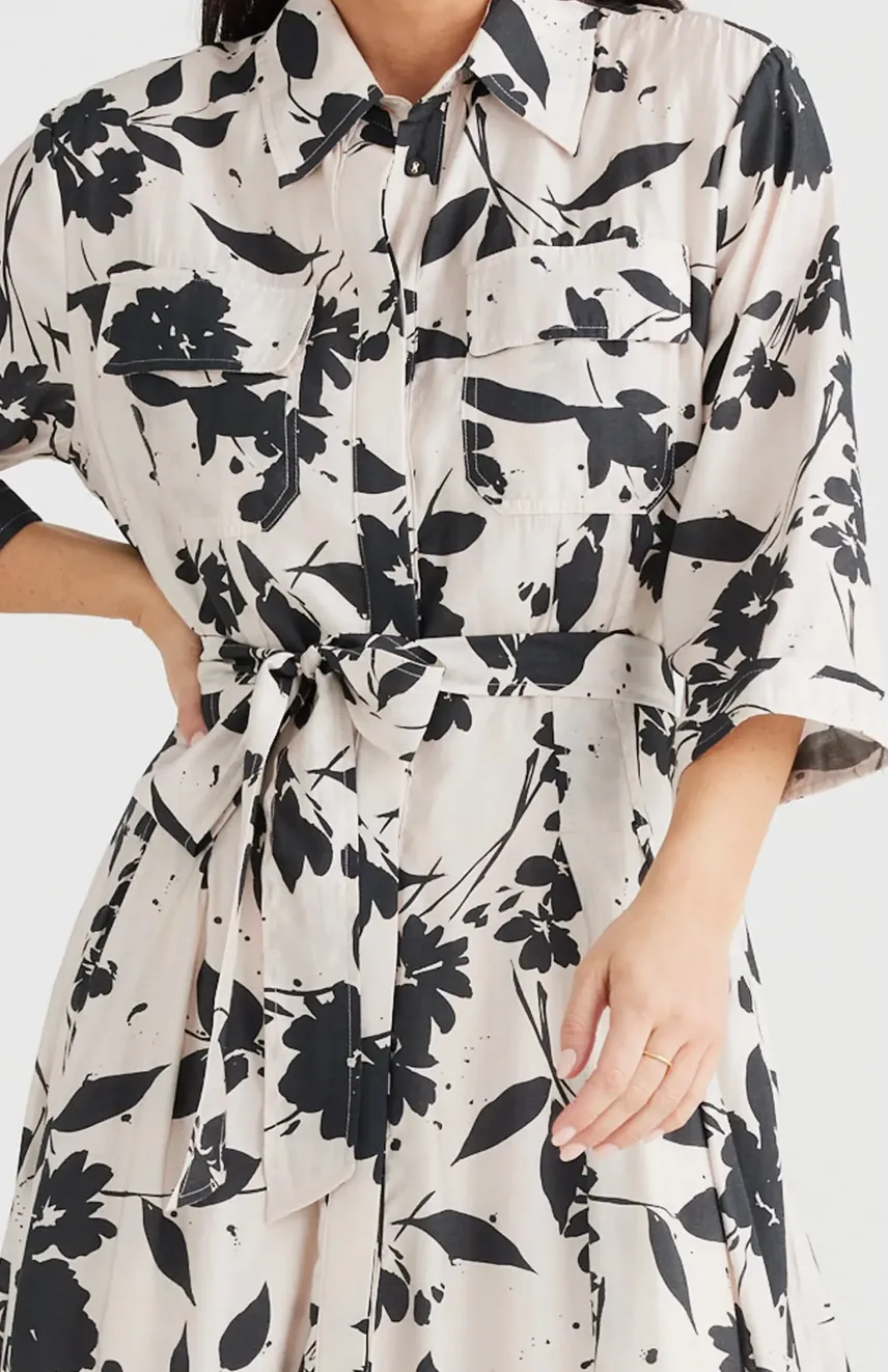 SALE Rossellini Floral Print Shirtdress