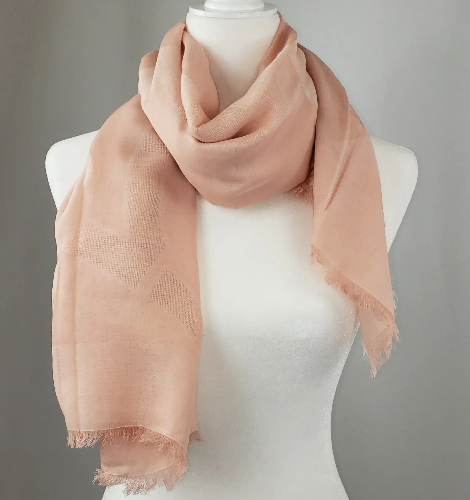 Salvatore Ferragamo Cotton Scarf in Pale Pink