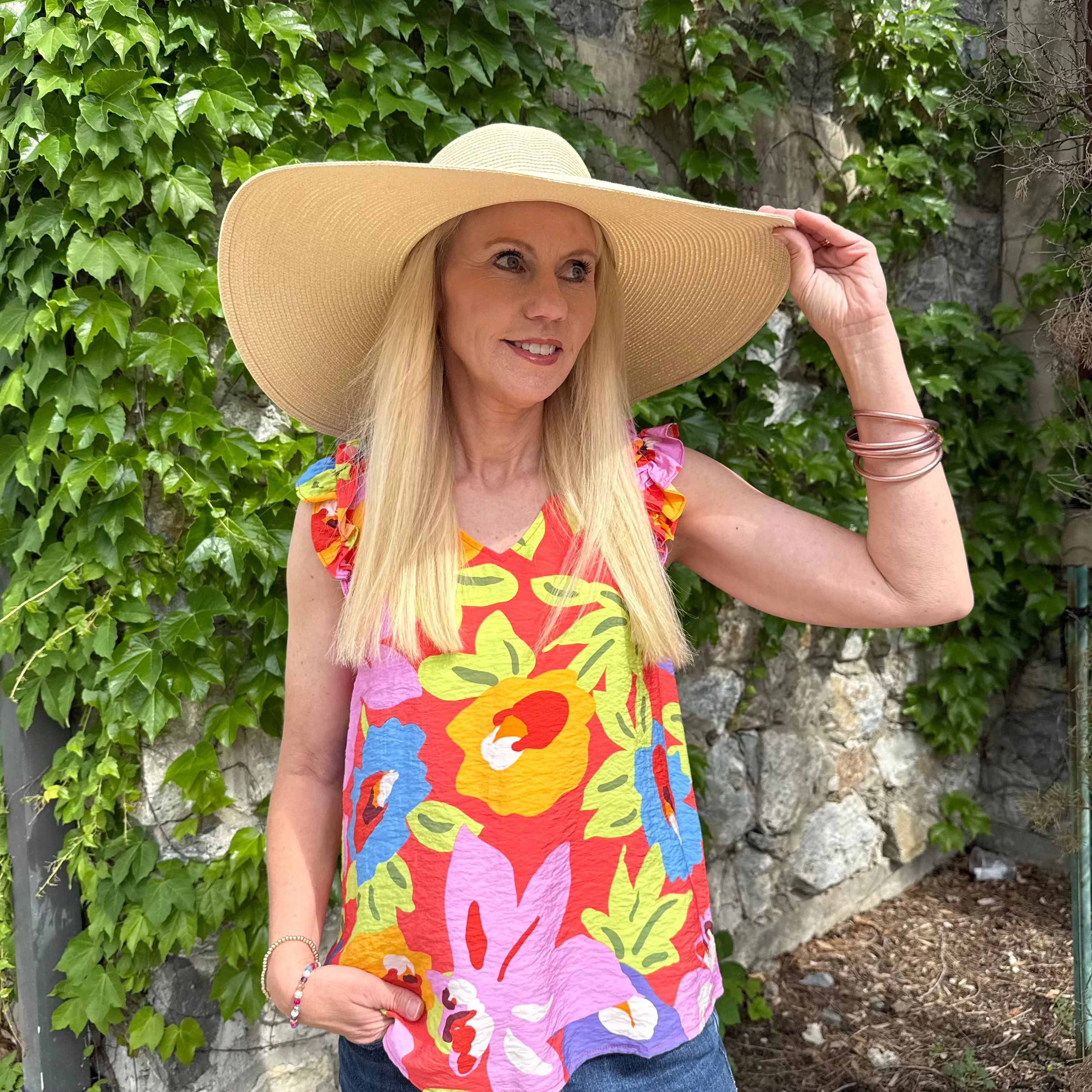 Sammie Straw Floppy Hat