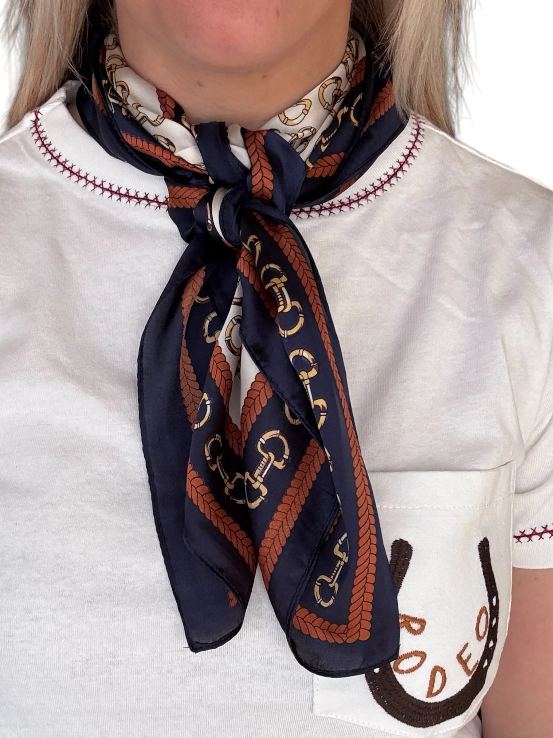 SATIN HORSEBIT SOFT SCARF