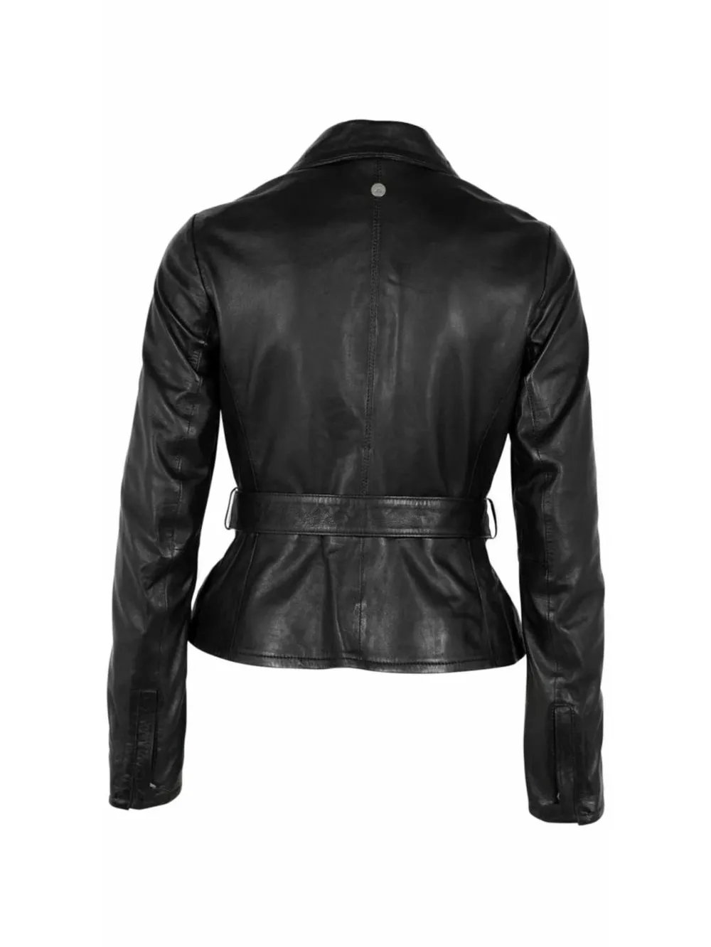 Scarf Chic Leather Jacket