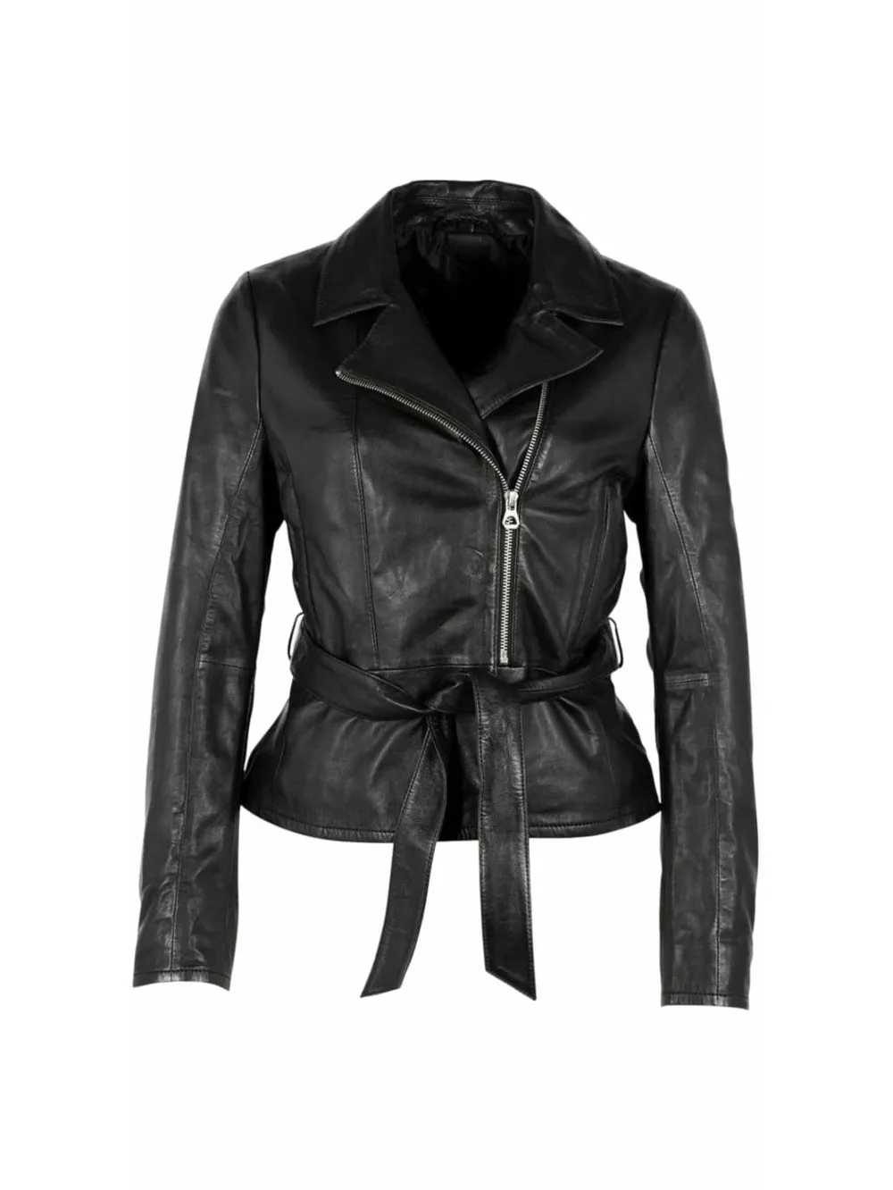 Scarf Chic Leather Jacket