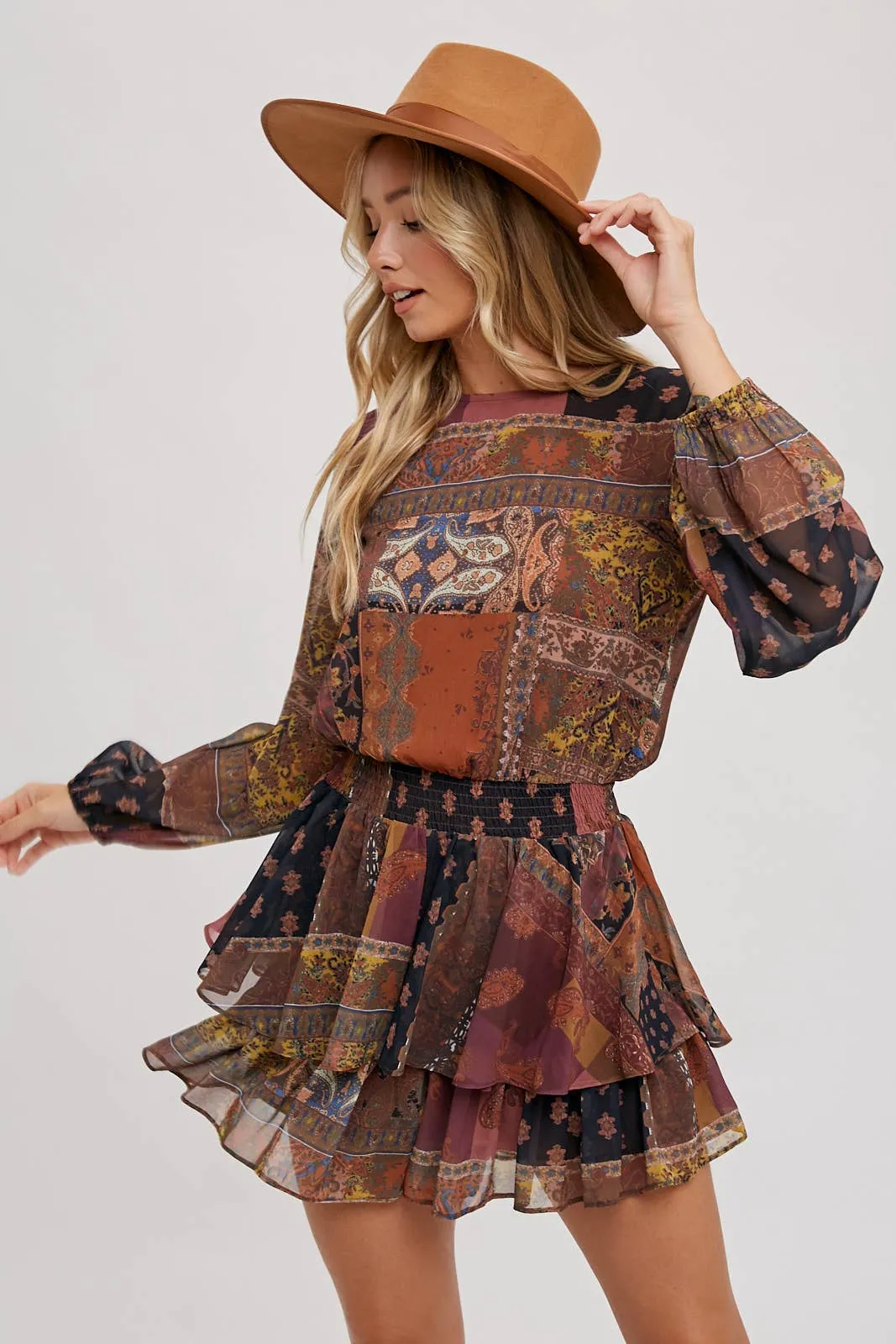 SCARF PRINT ROMPER