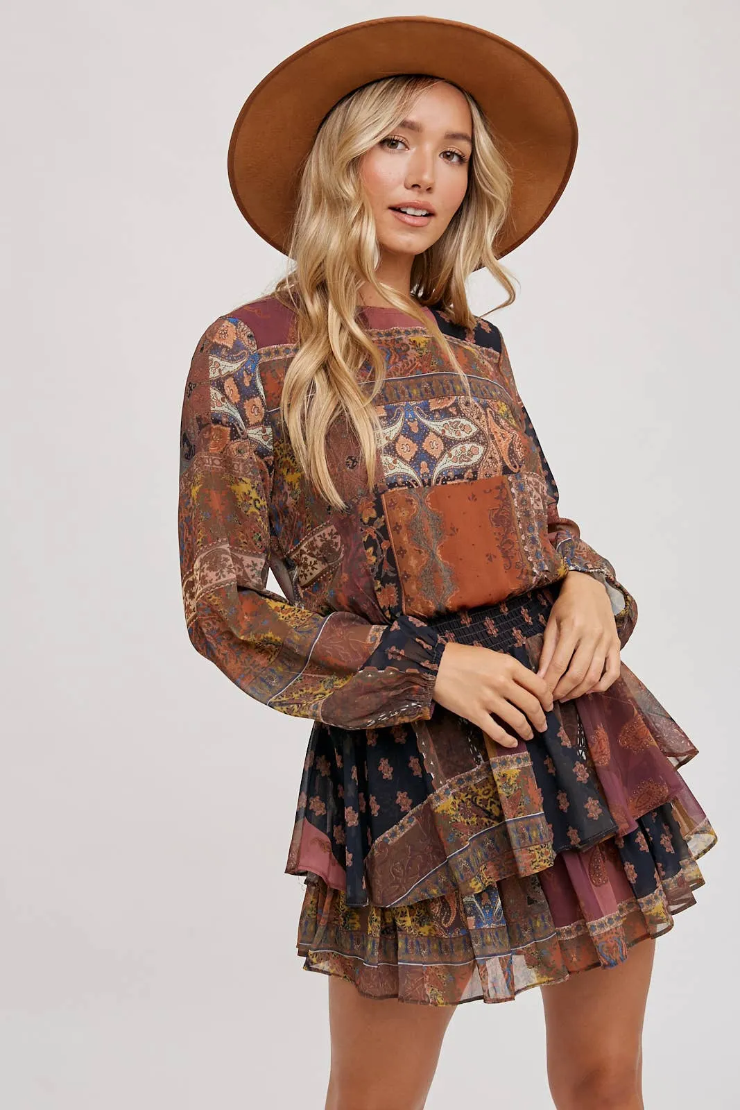 SCARF PRINT ROMPER