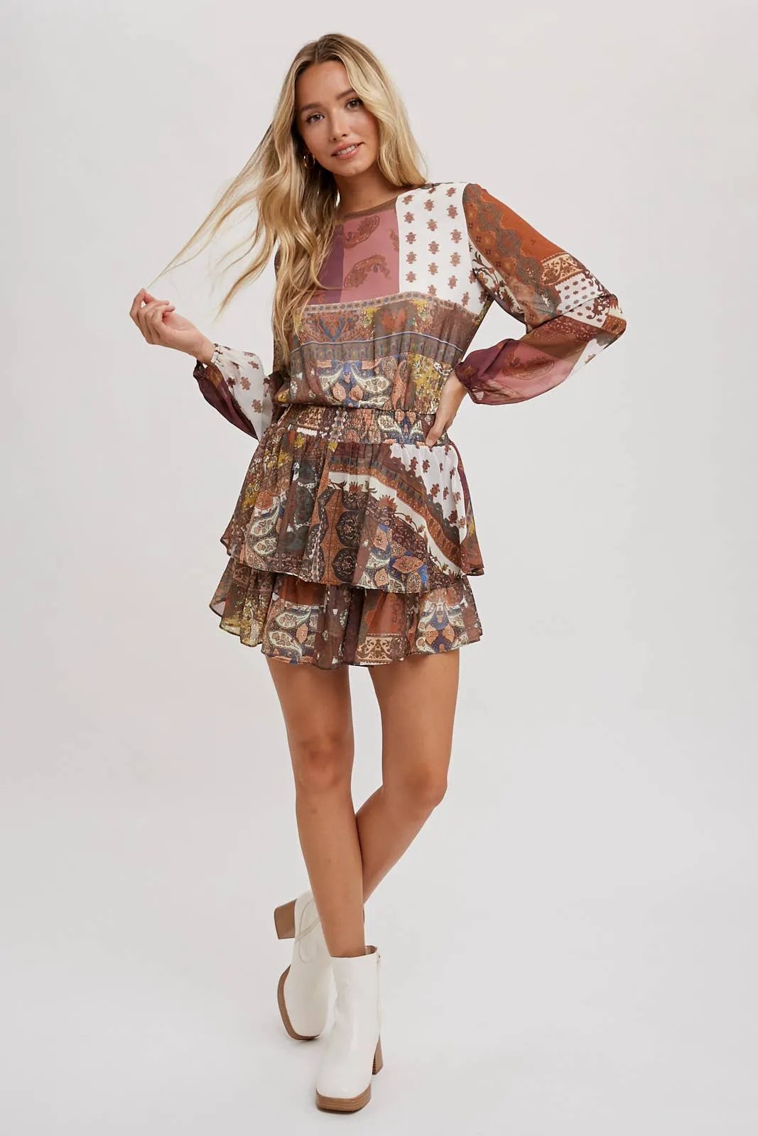 SCARF PRINT ROMPER
