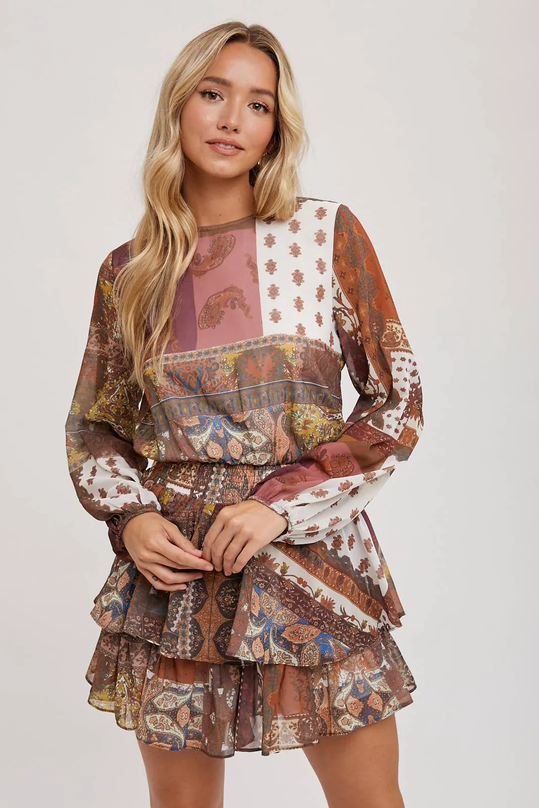 SCARF PRINT ROMPER