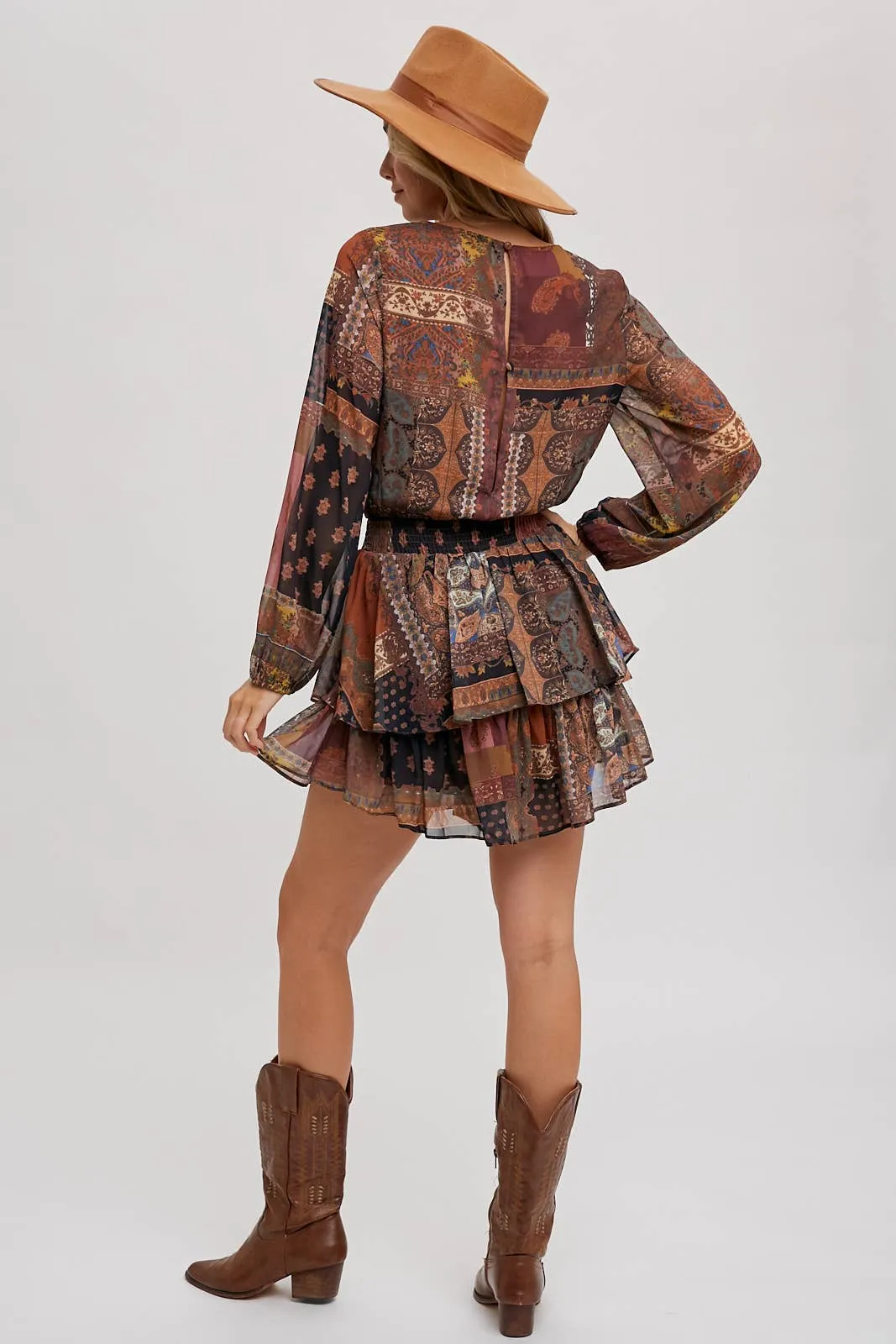 SCARF PRINT ROMPER